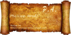 Philipp Arnó névjegykártya